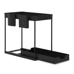 Schrank-Organizer Küche 2 Etagen 39 x 21 x 36 cm schwarz