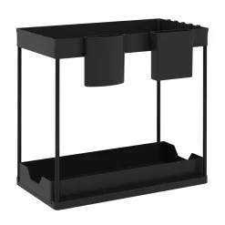 Schrank-Organizer Küche 2 Etagen 39 x 21 x 36 cm schwarz