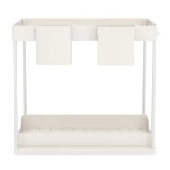 Schrank-Organizer Küche 2 Etagen 39 x 21 x 36 cm weiss
