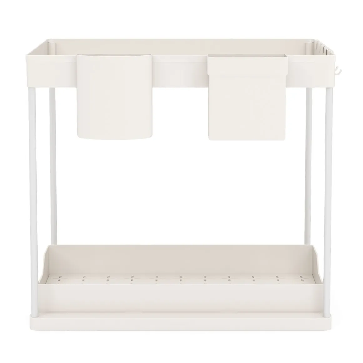 Schrank-Organizer Küche 2 Etagen 39 x 21 x 36 cm weiss