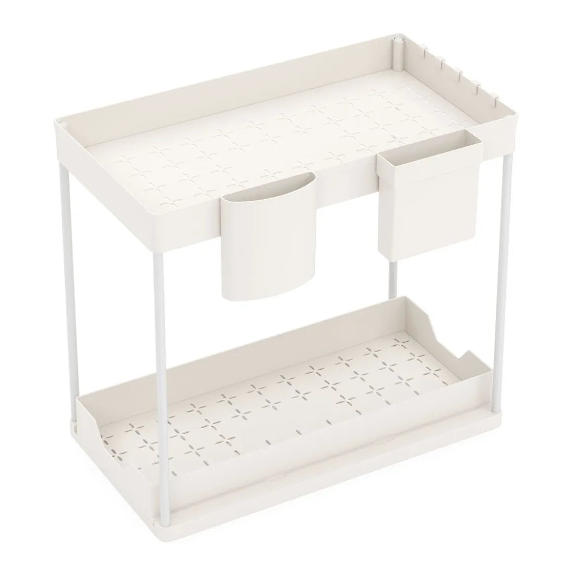 Schrank-Organizer Küche 2 Etagen 39 x 21 x 36 cm weiss