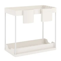 Schrank-Organizer Küche 2 Etagen 39 x 21 x 36 cm weiss