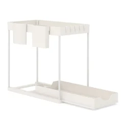 Schrank-Organizer Küche 2 Etagen 39 x 21 x 36 cm weiss