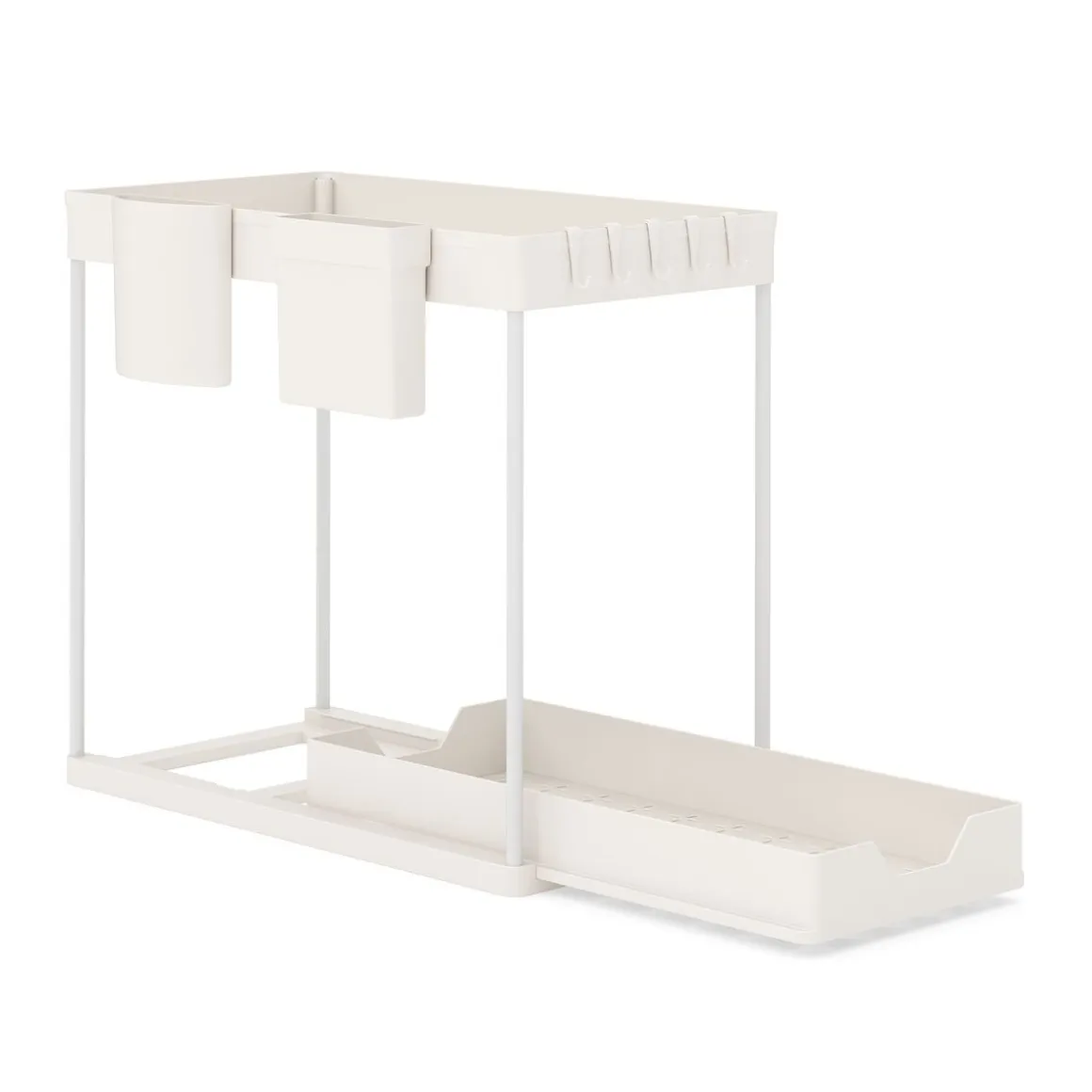 Schrank-Organizer Küche 2 Etagen 39 x 21 x 36 cm weiss