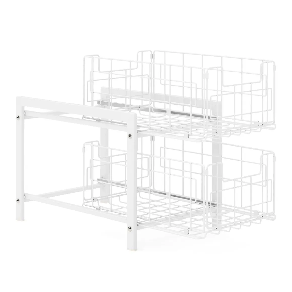 Schrank-Organizer Küche 2 Schubladen 36 x 26 x 38 cm weiss