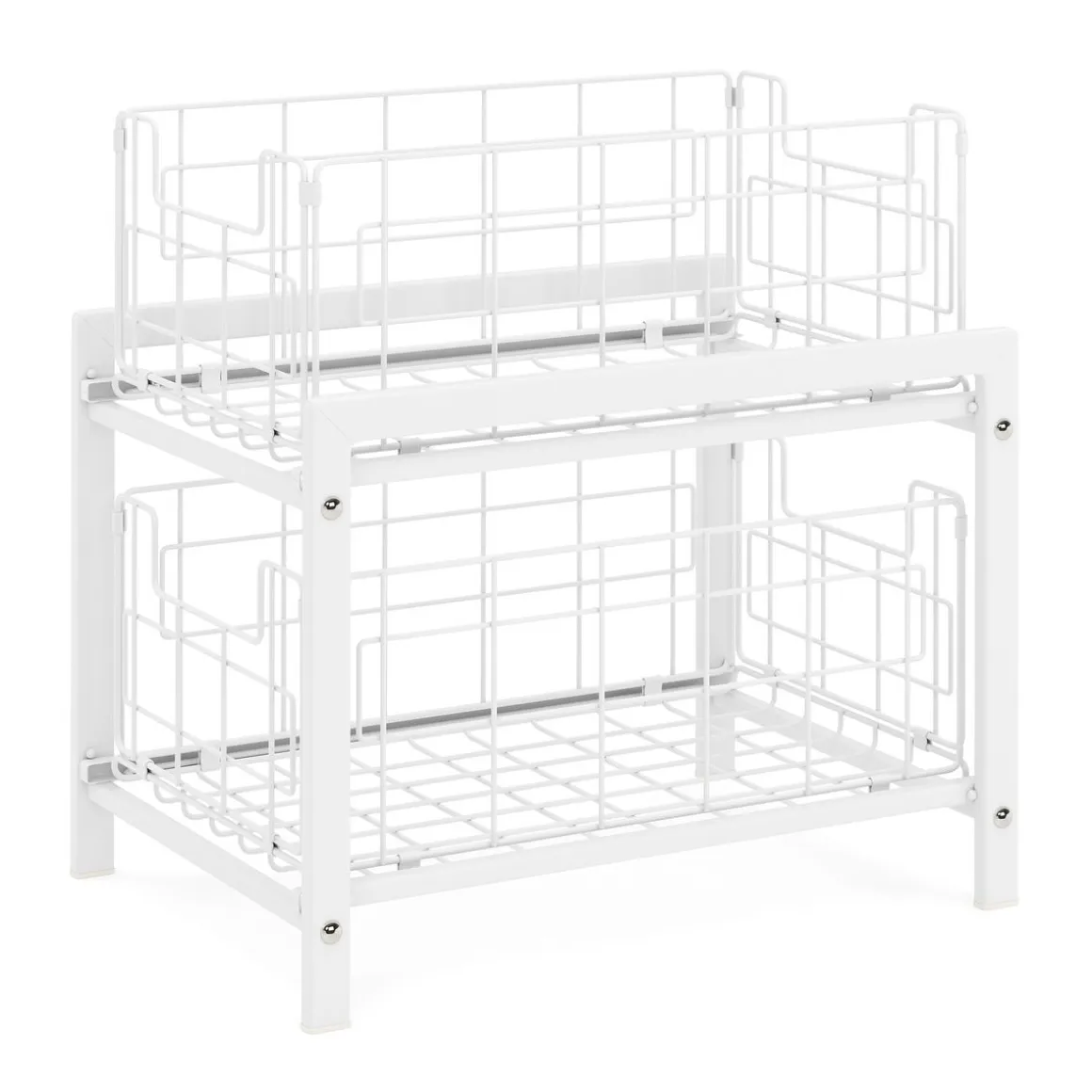 Schrank-Organizer Küche 2 Schubladen 36 x 26 x 38 cm weiss