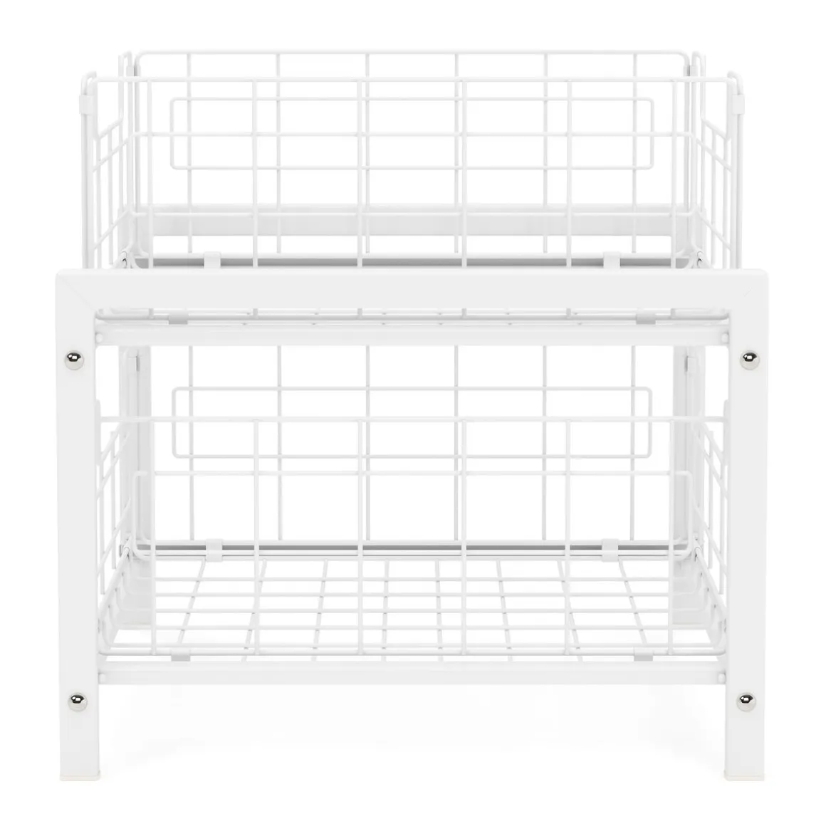 Schrank-Organizer Küche 2 Schubladen 36 x 26 x 38 cm weiss