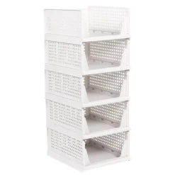 Schrank-Organizer stapelbar 5er Set 43 x 33 x 19 cm