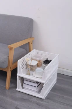 Schrank-Organizer stapelbar 3er Set 44 x 32 x 19 cm