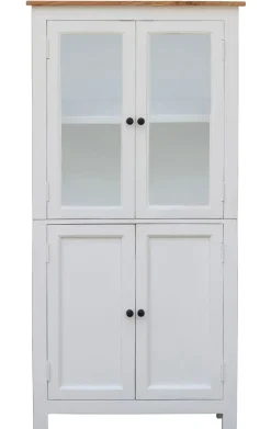 Schrank Vitrine Holz KATHRINE 75 x 150 cm