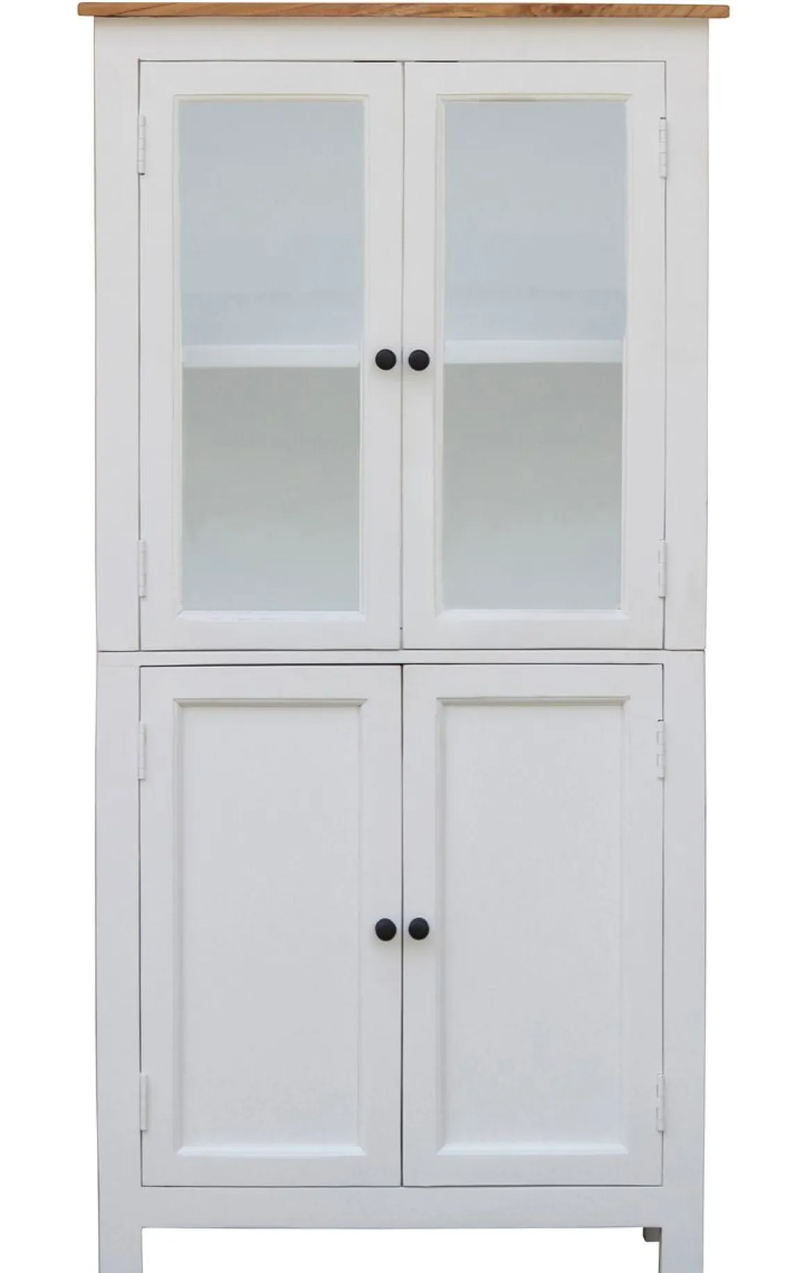 Schrank Vitrine Holz KATHRINE 75 x 150 cm