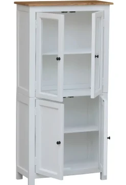 Schrank Vitrine Holz KATHRINE 75 x 150 cm