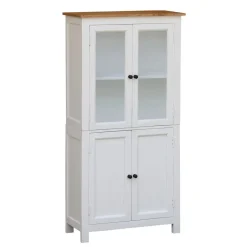 Schrank Vitrine Holz KATHRINE 75 x 150 cm