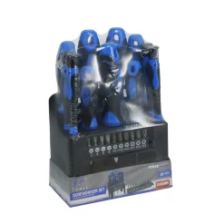 Schraubenzieher Set 22-teilig schwarz/blau