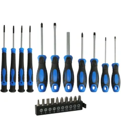 Schraubenzieher Set 22-teilig schwarz/blau