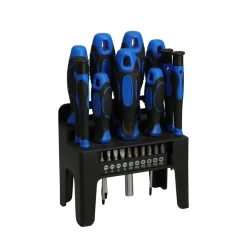 Schraubenzieher Set 22-teilig schwarz/blau