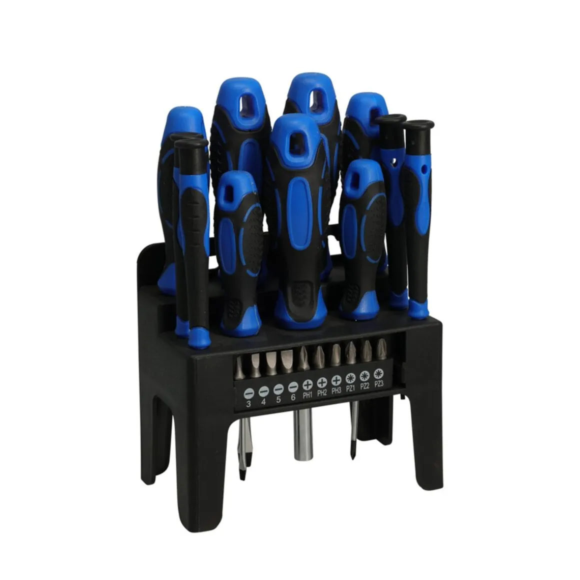 Schraubenzieher Set 22-teilig schwarz/blau