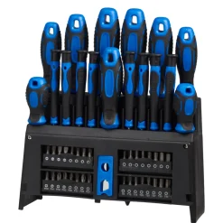 Schraubenzieher Set 50-teilig schwarz/blau