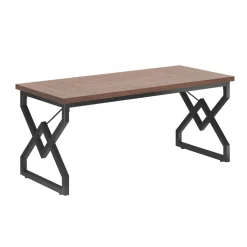 Schreibtisch ADRIAN 160 x 70 x 75 cm braun/schwarz