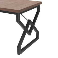 Schreibtisch ADRIAN 160 x 70 x 75 cm braun/schwarz