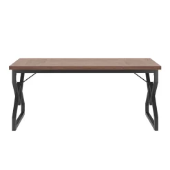 Schreibtisch ADRIAN 160 x 70 x 75 cm braun/schwarz