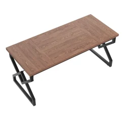 Schreibtisch ADRIAN 160 x 70 x 75 cm braun/schwarz