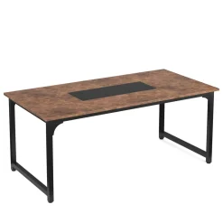 Schreibtisch ALLEN 180 x 90 x 75 cm braun/schwarz