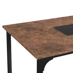 Schreibtisch ALLEN 180 x 90 x 75 cm braun/schwarz