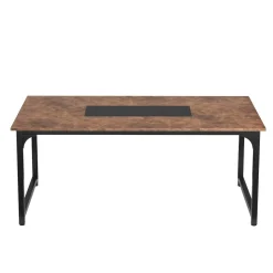 Schreibtisch ALLEN 180 x 90 x 75 cm braun/schwarz