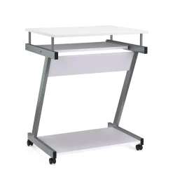 Schreibtisch ALVARO auf Rollen 60 x 48 x 73 cm weiss
