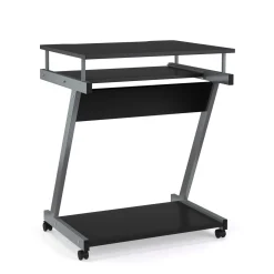 Schreibtisch ALVARO auf Rollen 60 x 48 x 73 cm schwarz