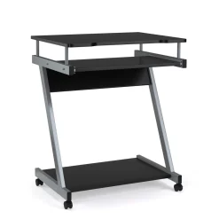 Schreibtisch ALVARO auf Rollen 60 x 48 x 73 cm schwarz