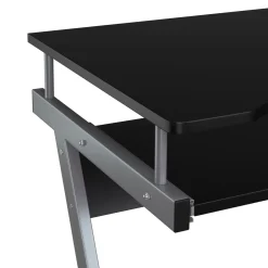 Schreibtisch ALVARO auf Rollen 60 x 48 x 73 cm schwarz