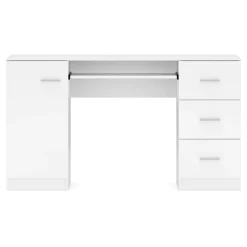 Schreibtisch ANTARES mit Stauraum 136 x 45 x 77 cm weiss