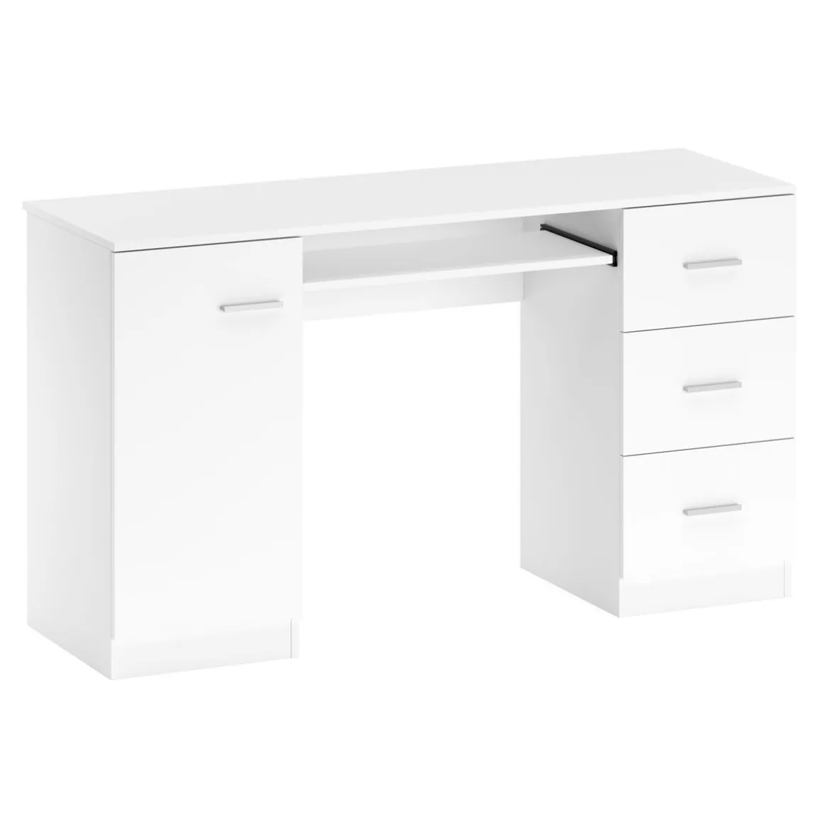 Schreibtisch ANTARES mit Stauraum 136 x 45 x 77 cm weiss