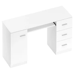 Schreibtisch ANTARES mit Stauraum 136 x 45 x 77 cm weiss
