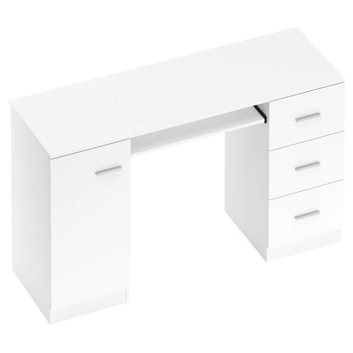 Schreibtisch ANTARES mit Stauraum 136 x 45 x 77 cm weiss