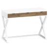 Schreibtisch ANUBIS mit Schubladen 100 x 50 x 75 cm weiss/braun