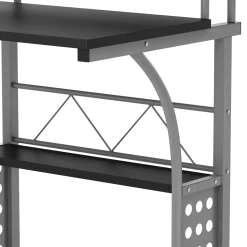 Schreibtisch BREND 71 x 52 x 84 cm schwarz/silber