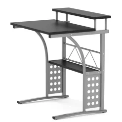 Schreibtisch BREND 71 x 52 x 84 cm schwarz/silber
