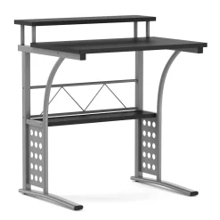 Schreibtisch BREND 71 x 52 x 84 cm schwarz/silber