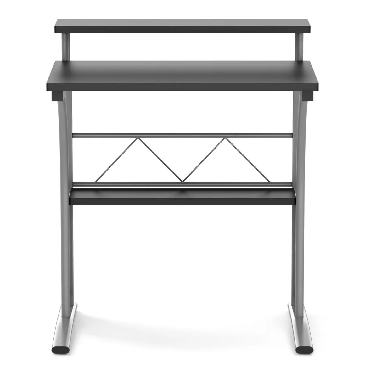 Schreibtisch BREND 71 x 52 x 84 cm schwarz/silber
