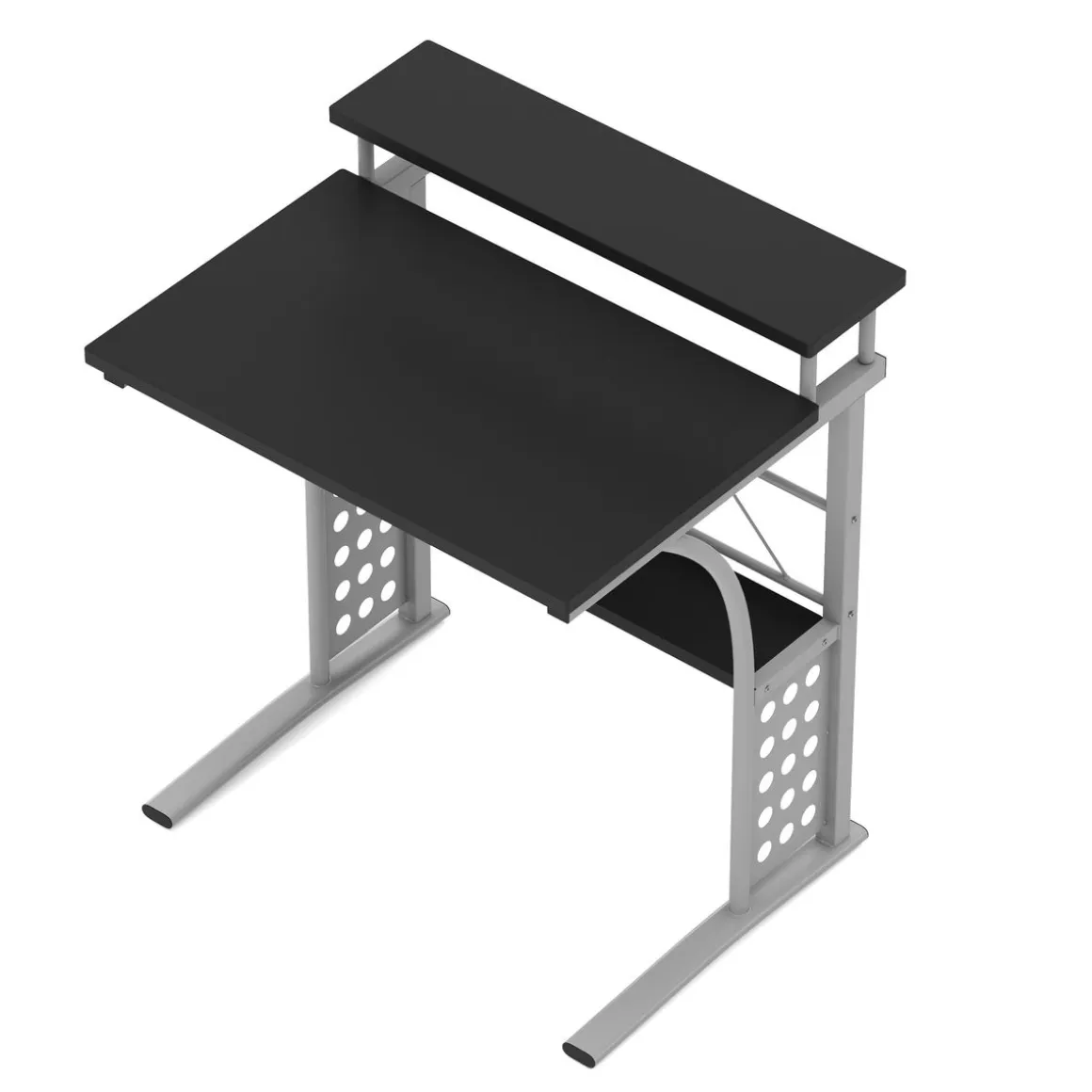 Schreibtisch BREND 71 x 52 x 84 cm schwarz/silber