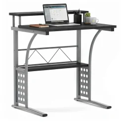 Schreibtisch BREND 71 x 52 x 84 cm schwarz/silber