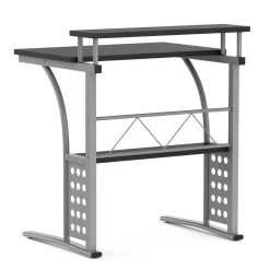 Schreibtisch BREND 71 x 52 x 84 cm schwarz/silber