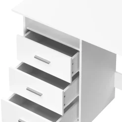 Schreibtisch CANOPUS mit Stauraum 120 x 48 x 77 cm weiss