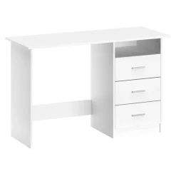 Schreibtisch CANOPUS mit Stauraum 120 x 48 x 77 cm weiss