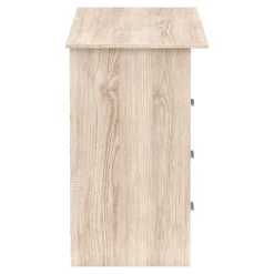 Schreibtisch CANOPUS mit Stauraum 120 x 48 x 77 cm hellbraun/weiss