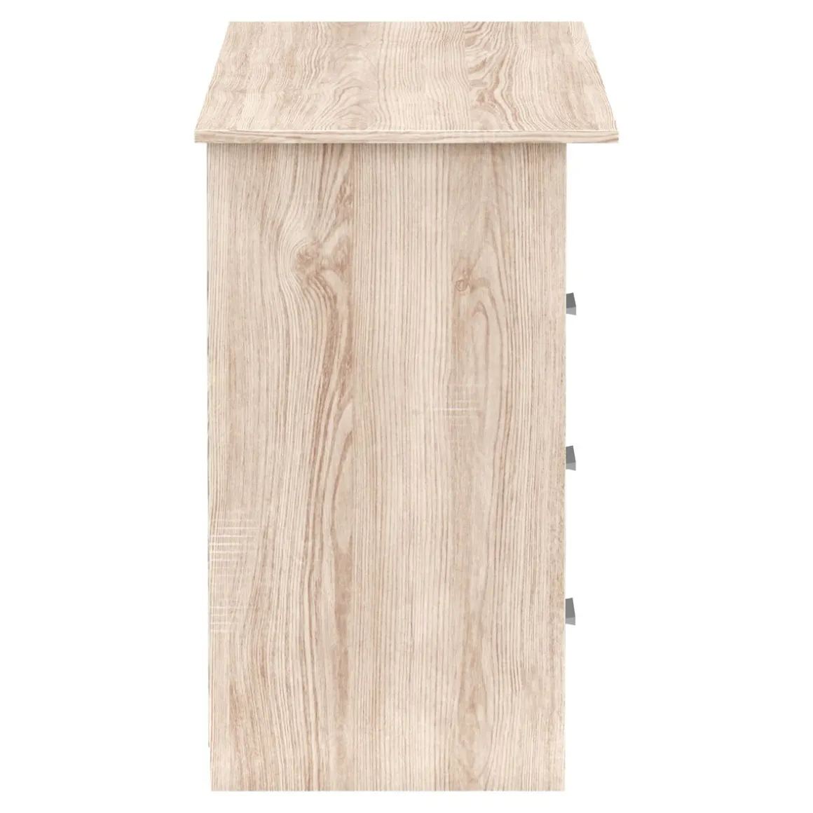 Schreibtisch CANOPUS mit Stauraum 120 x 48 x 77 cm hellbraun/weiss