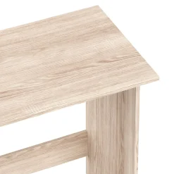 Schreibtisch CANOPUS mit Stauraum 120 x 48 x 77 cm hellbraun/weiss